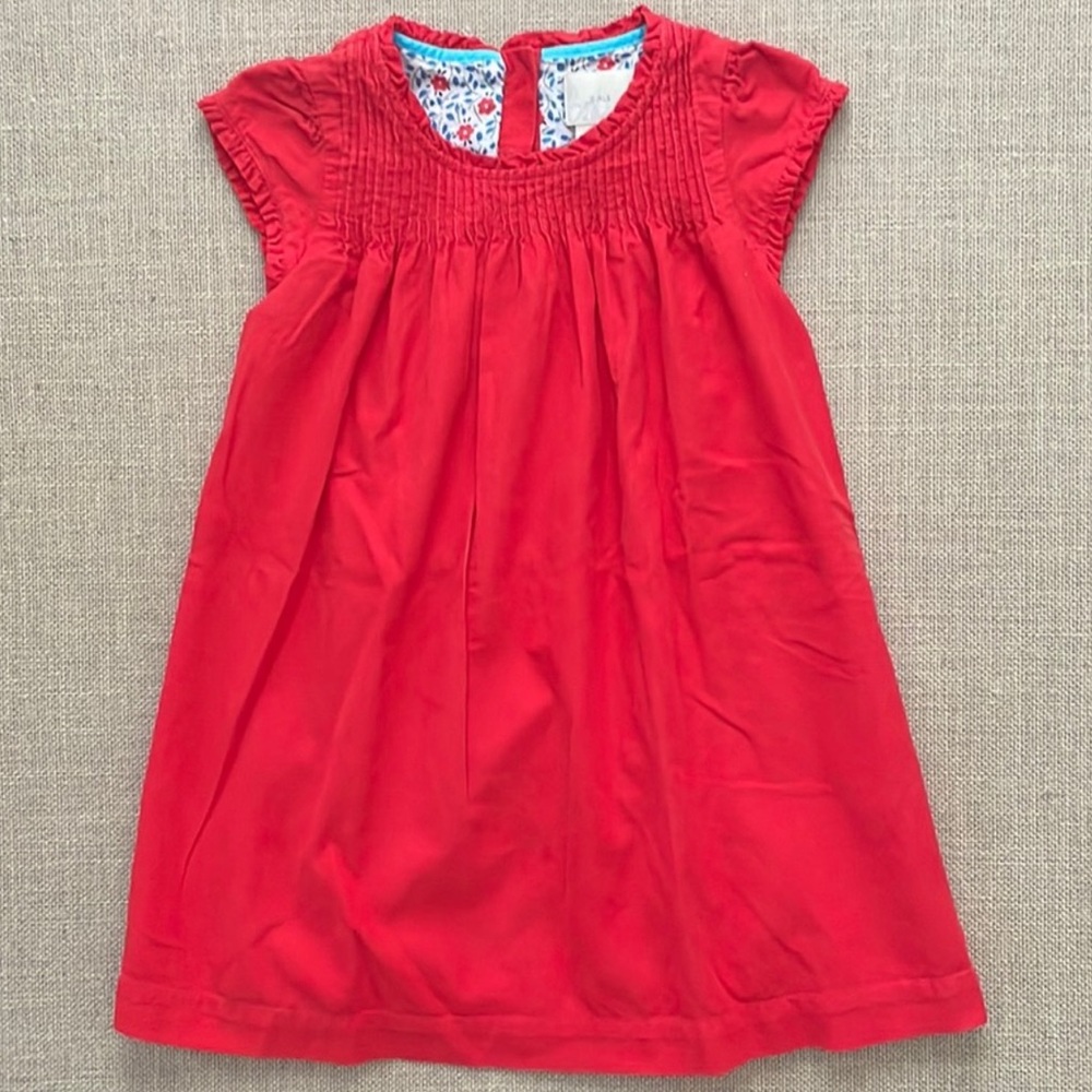 3-6 months Boden short sleeve corduroy dress red